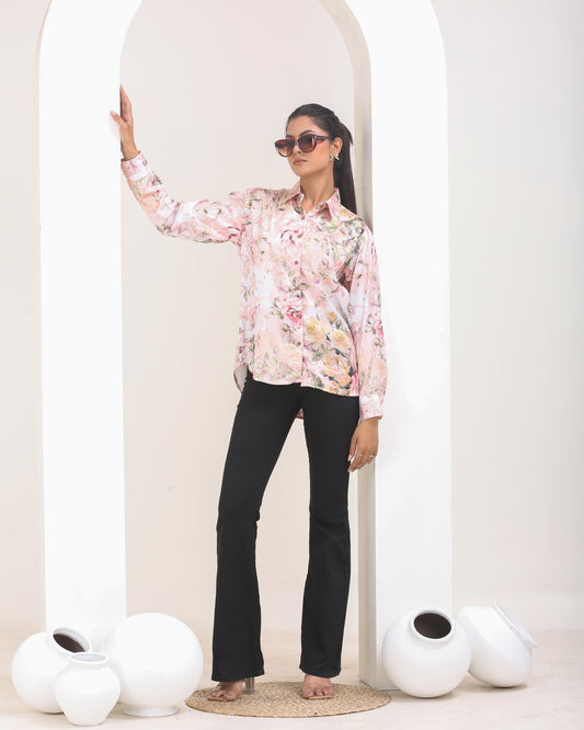 Rose Touch Satin Shirt