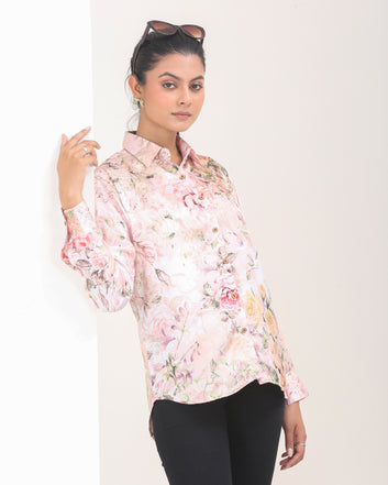 Rose Touch Satin Shirt